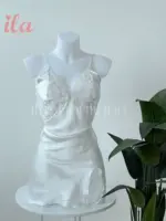 فستان ابيض دانتيل ستان