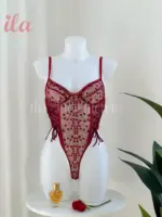 بودي سوت احمر مورد اخضر ONE SIZE