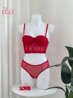 داخلي كورسيه احمر بلمع