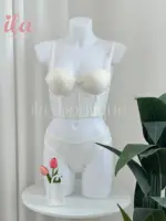 داخلي كورسيه ابيض بلمع دانتيل