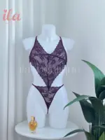 بودي سوت موف غامق دانتيل ONE SIZE