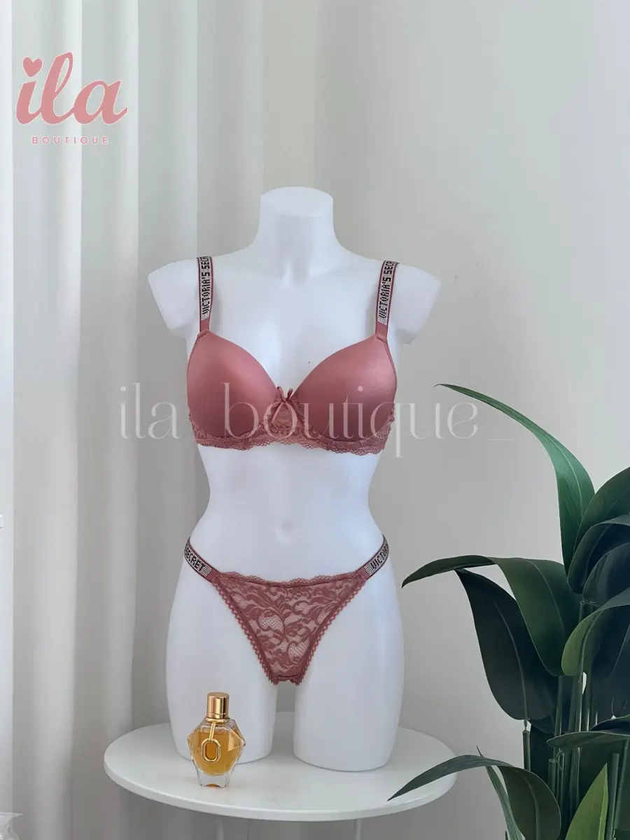 داخلي LOVE SECRET مشمشي قماش قطعتين