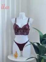 داخلي LOVE SECRET برغندي جلد قطعتين