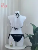 بكيني LV اسود مختوم بالكامل