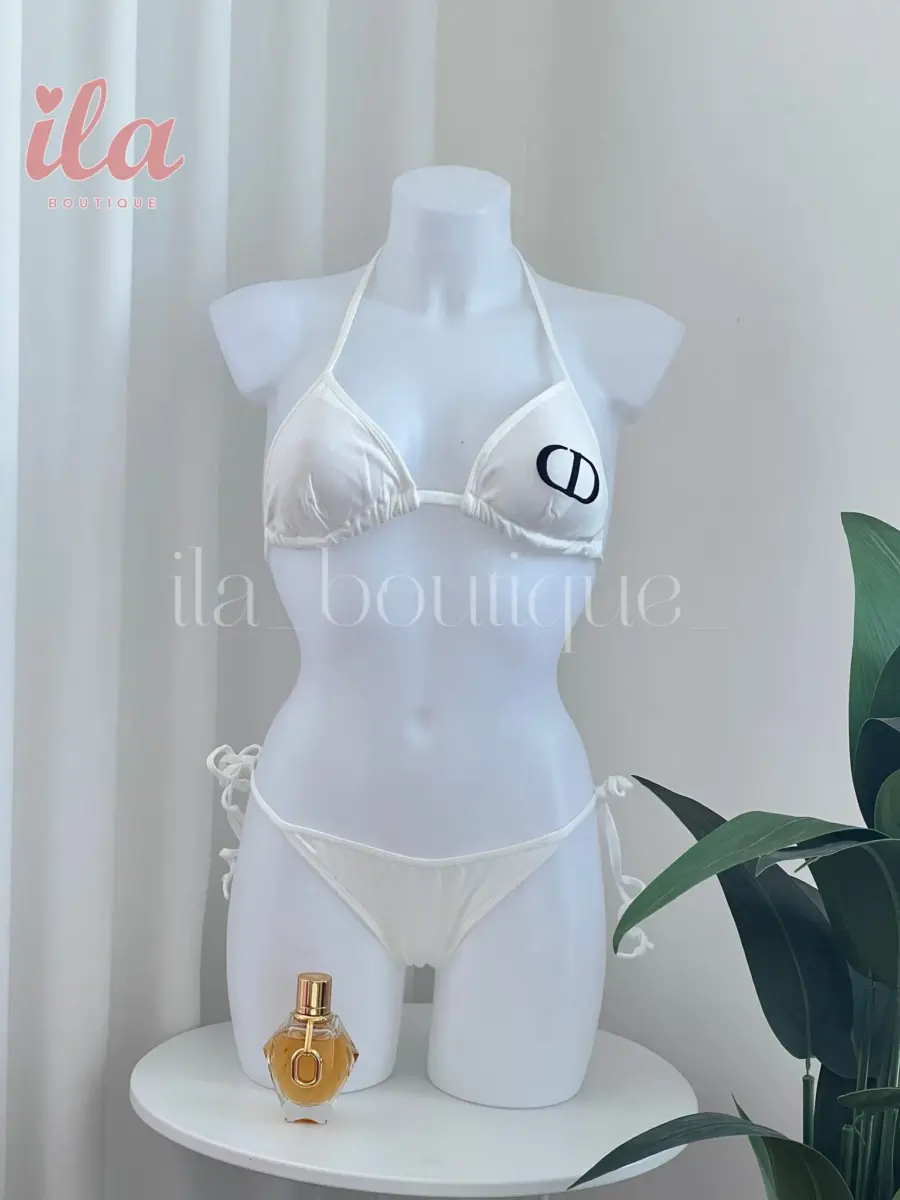 بكيني DIOR ابيض مختوم بالكامل