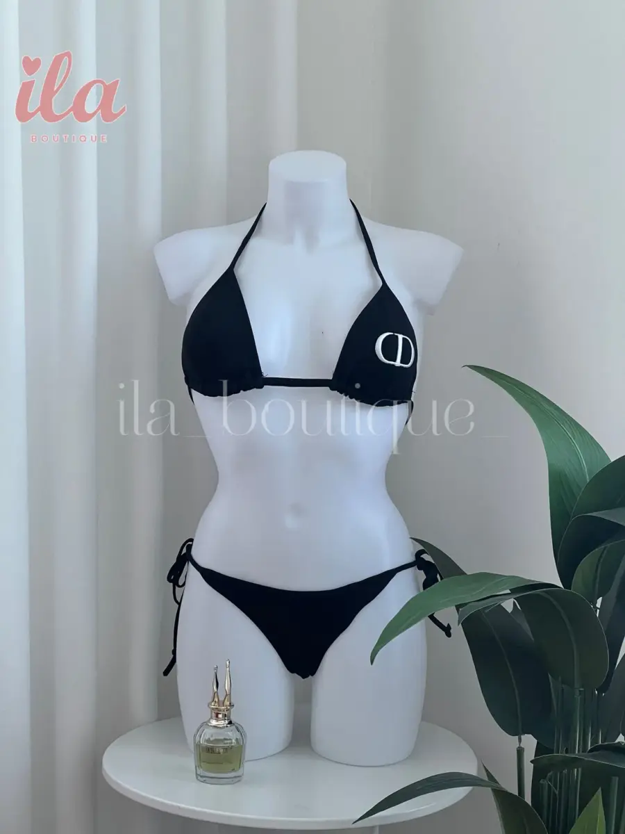 بكيني DIOR اسود مختوم بالكامل