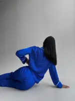 بيجاما فيكتوريا سيكرت نيلي قميص كم و بنطلون
