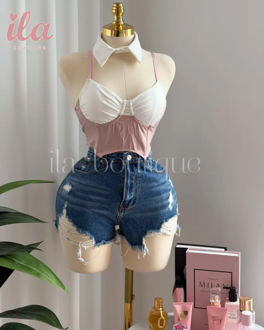 كورسيه نود و ابيض 3 قطع