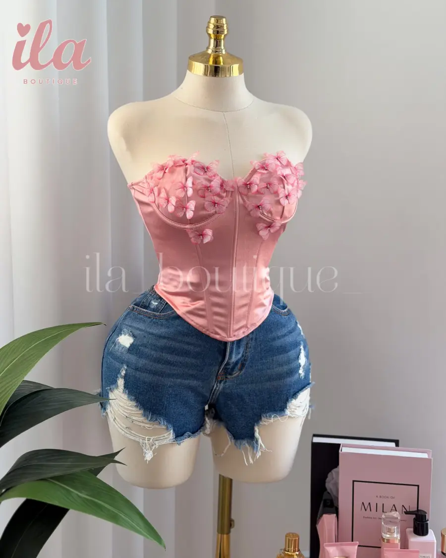 كورسيه نود بلمع فراشات