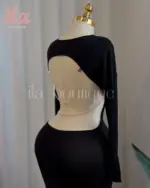 فستان اسود طويل