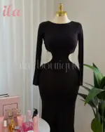 فستان اسود طويل