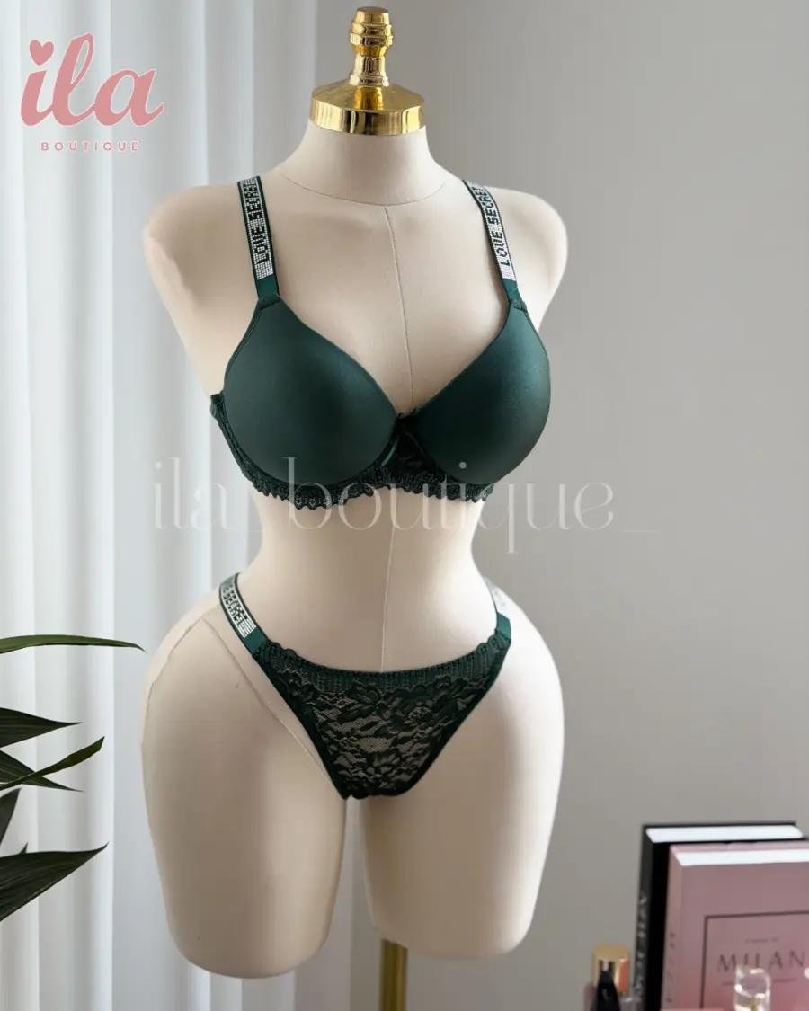 داخلي LOVE SECRET اخضر غامق قطعتين