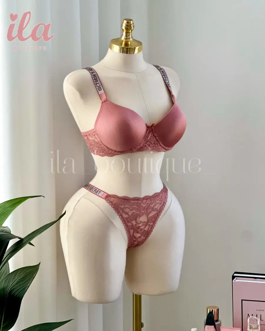 داخلي LOVE SECRET مشمشي قماش قطعتين