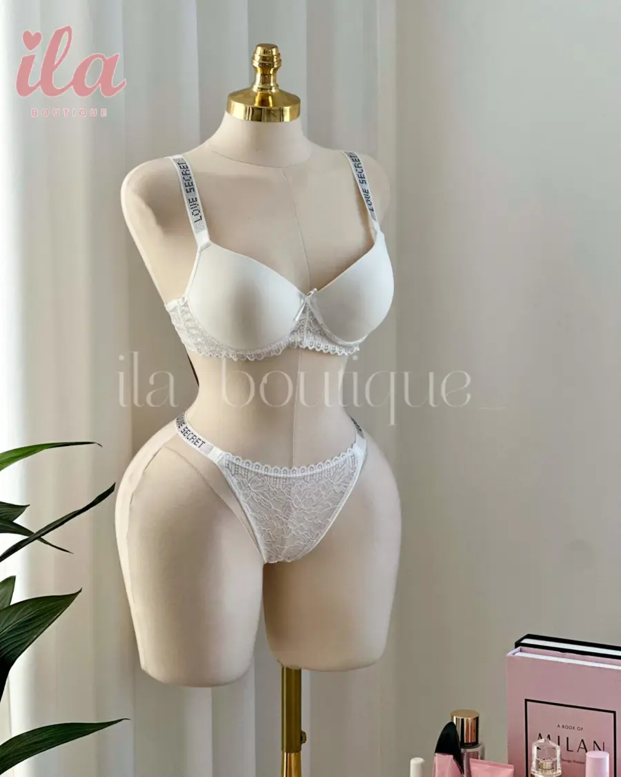 داخلي LOVE SECRET ابيض سادة قطعتين