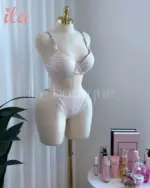 داخلي زهري منقط اسود قطعتين