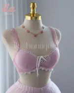 BRA زهري قلوب اكسات على الصدر