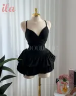 فستان اسود ستايل باربي