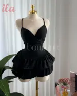 فستان اسود ستايل باربي