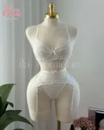 لانجري ابيض دانتيل 5 قطع