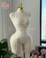 لانجري ابيض دانتيل 5 قطع