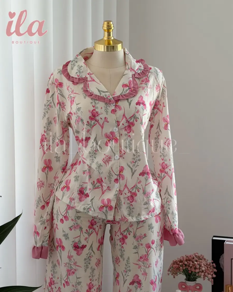 بيجاما فيونكات وورد زهري