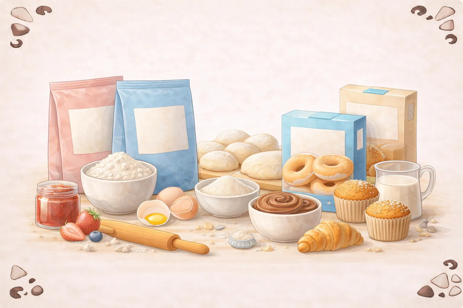 خلطات وبودرات تحضير العجائن