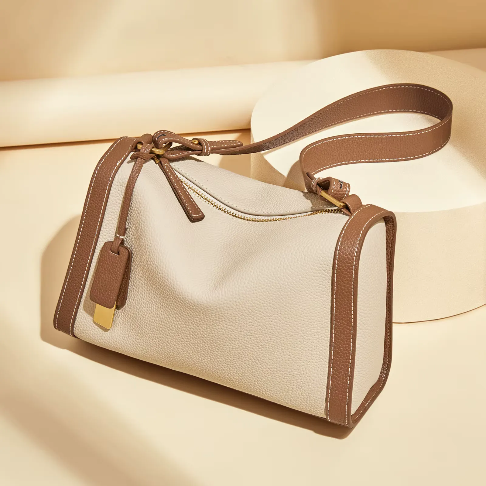CA09-Off-White & Brown – lavenderforbags.com