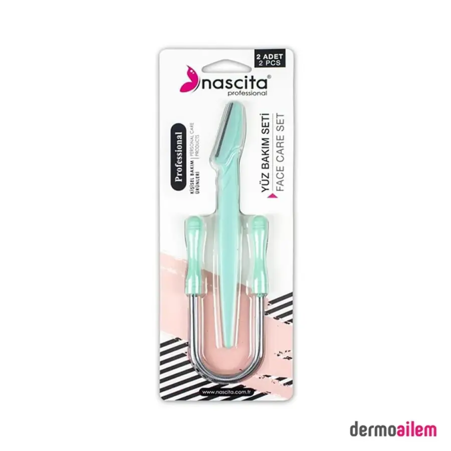 مجموعة شفرات وزمبرك ازالة شعر الوجه NASFACESET18