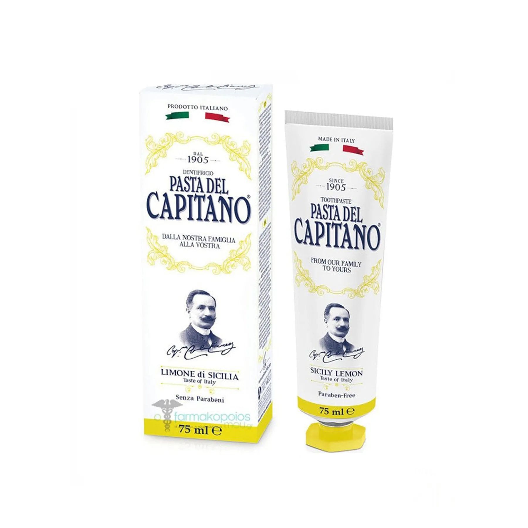 معجون أسنان بنكهة الليمون الصقلي P.D Capitano 1905 75 مل.