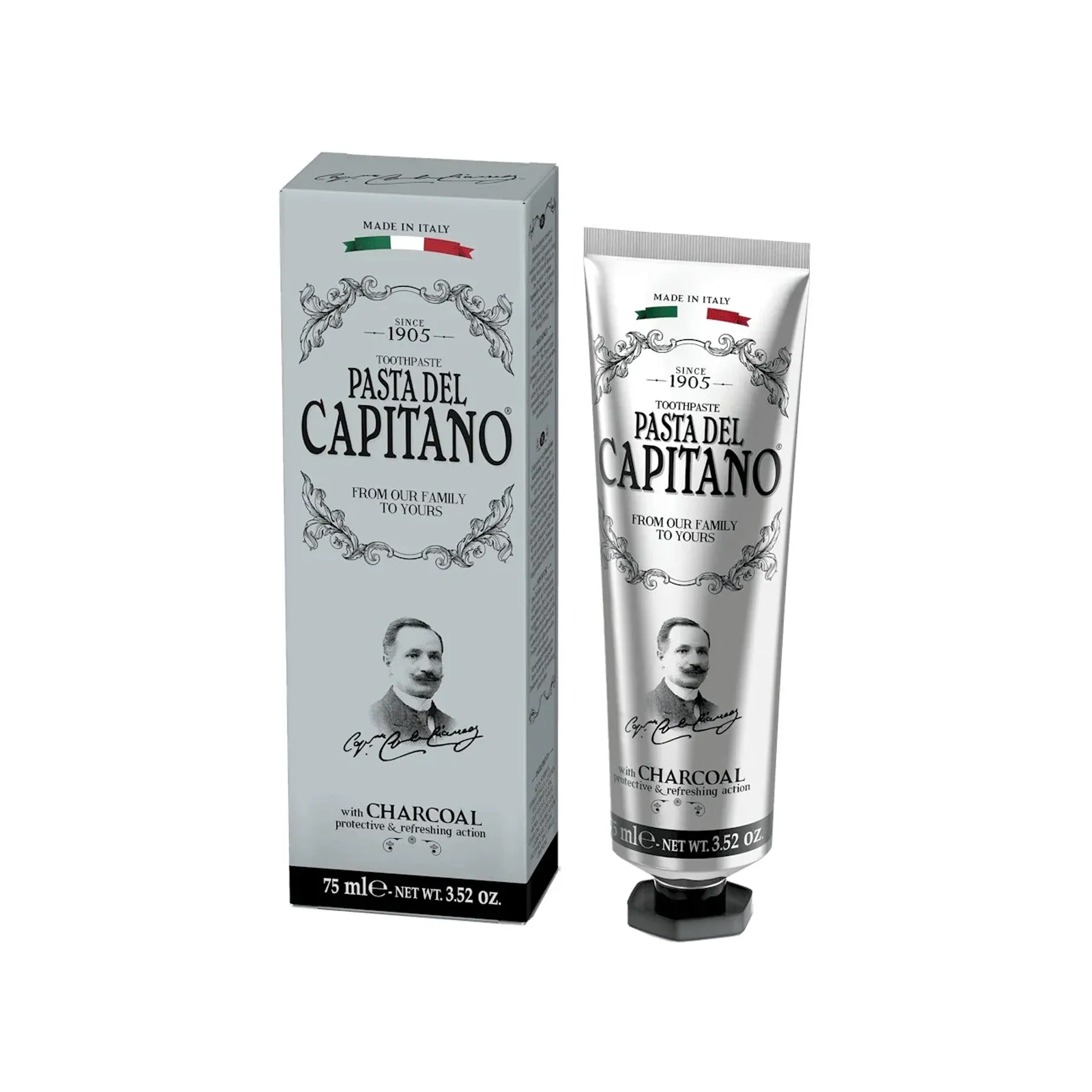 معجون أسنان بالفحم P.D Capitano 1905 75 مل.