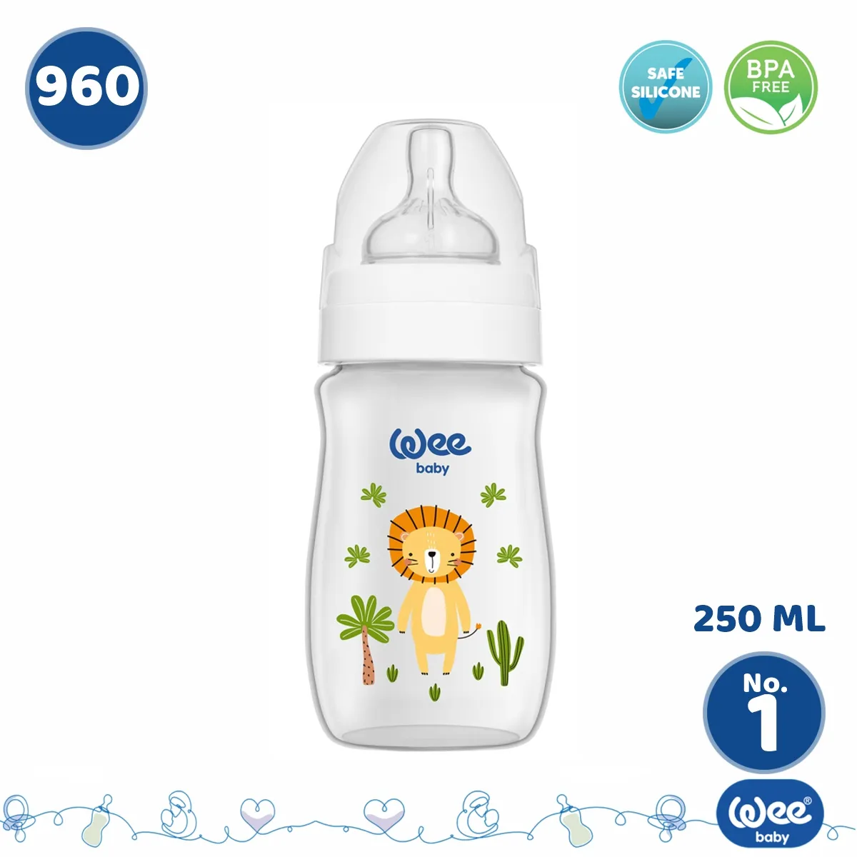 رضاعة WEE BABY SAFARI PP 960 FEEDING BOTTLE 250 ML