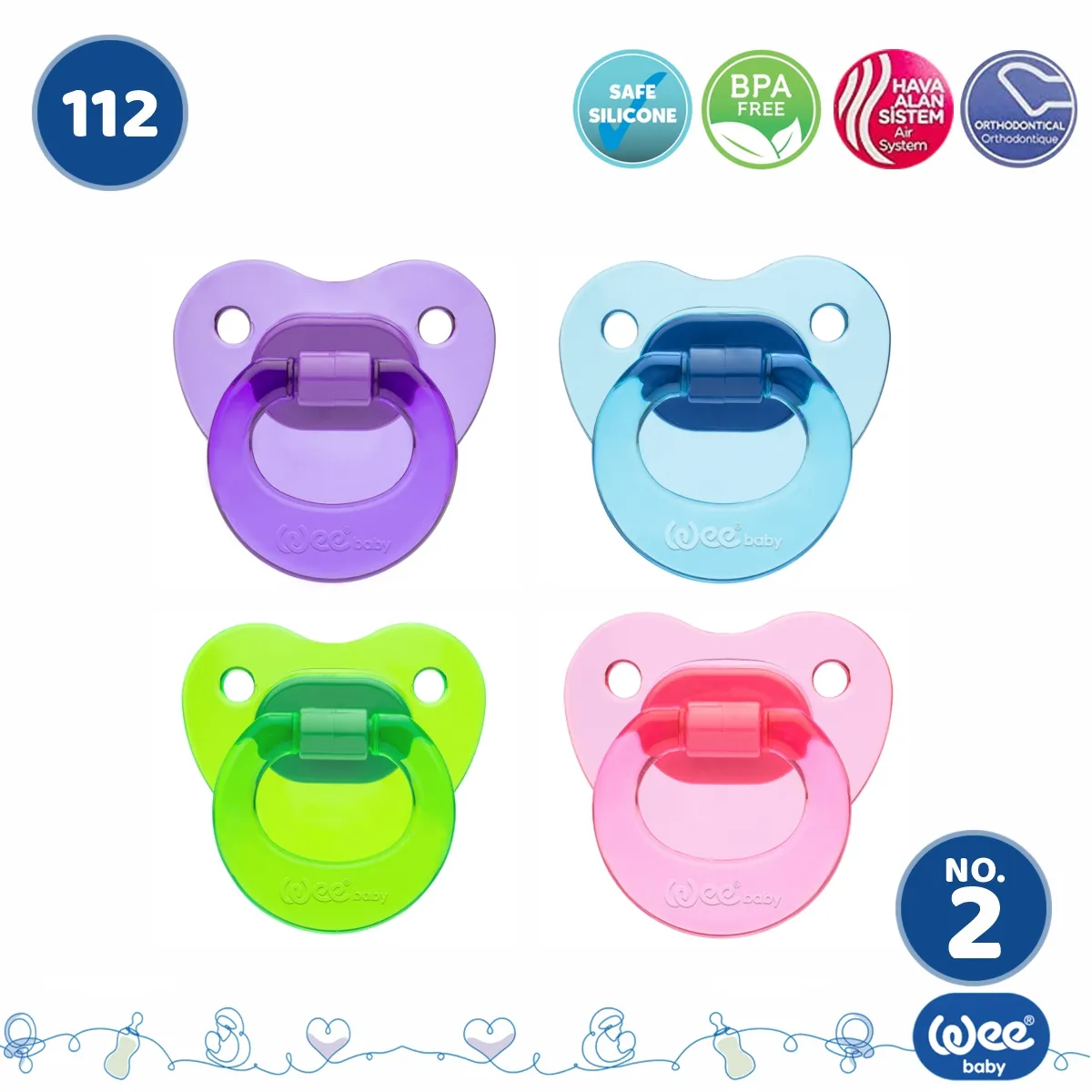WEE ORTHODONTIC SOOTHER 112 لهاية طبية NO.2