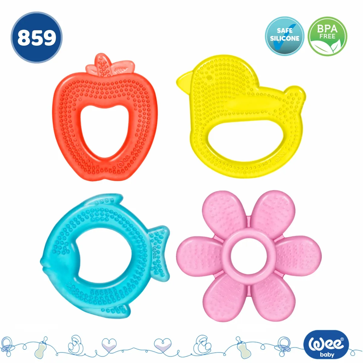 WEETEETHER 859 عضاضة ماء ملون اشكال *4