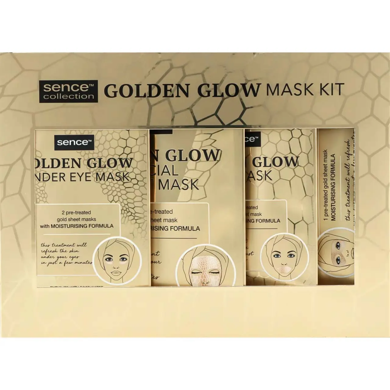 طقم ماسك الذهب سينس-SENCE GOLDEN GLOW MASK KIT