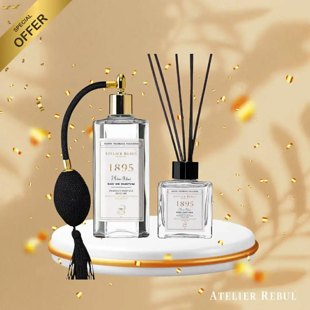 علبة عطر 1895 مع معطر جو بسعر العرض !