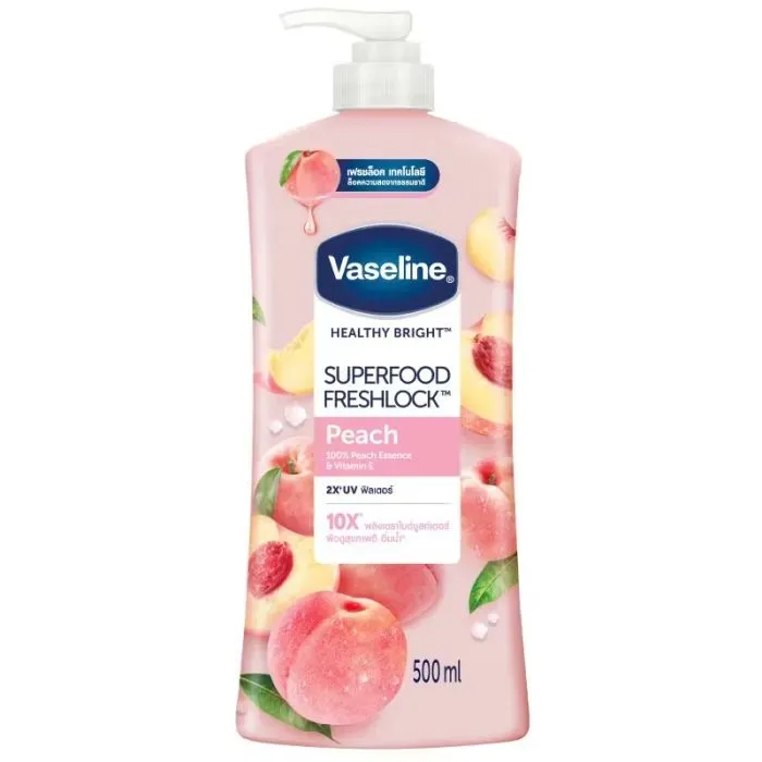 VASELINE SUPERFOOD FRESHLOCK PEACH LOTION 500ML