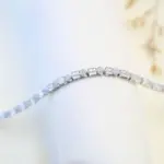 أسوارة FJ  مربعات من البريق بلون فضي فاخر