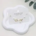 أقراط بولو كرافت ذهبية بزركونيا