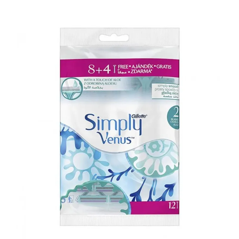 شفرات حلاقة جيليت SIMPLY VENUS 8+4