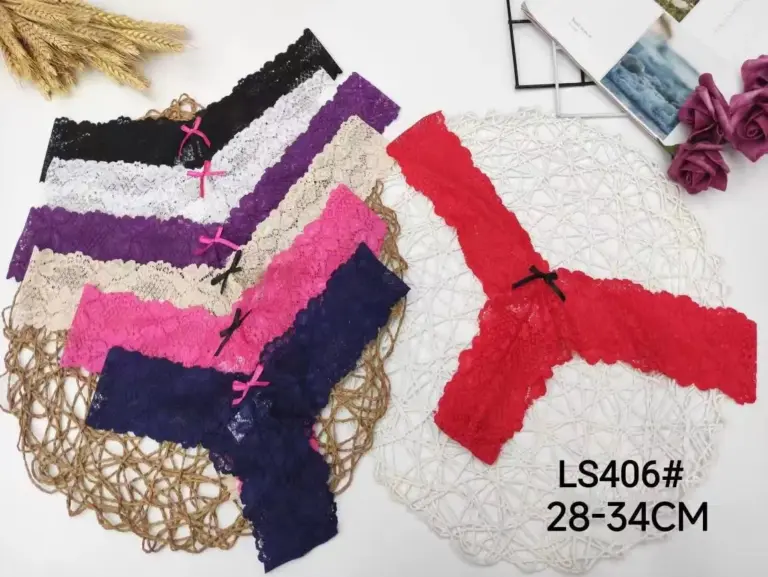 "Lace Thong" الدانتيل بفيونكة ناعمة