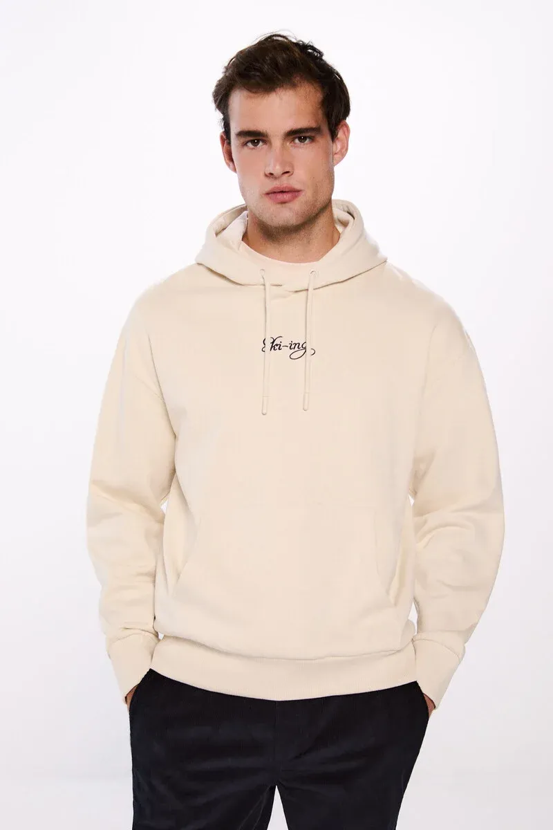 Ski-ing hooded sweatshirt