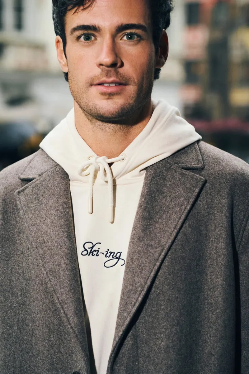Ski-ing hooded sweatshirt