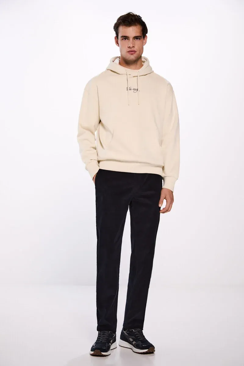 Ski-ing hooded sweatshirt