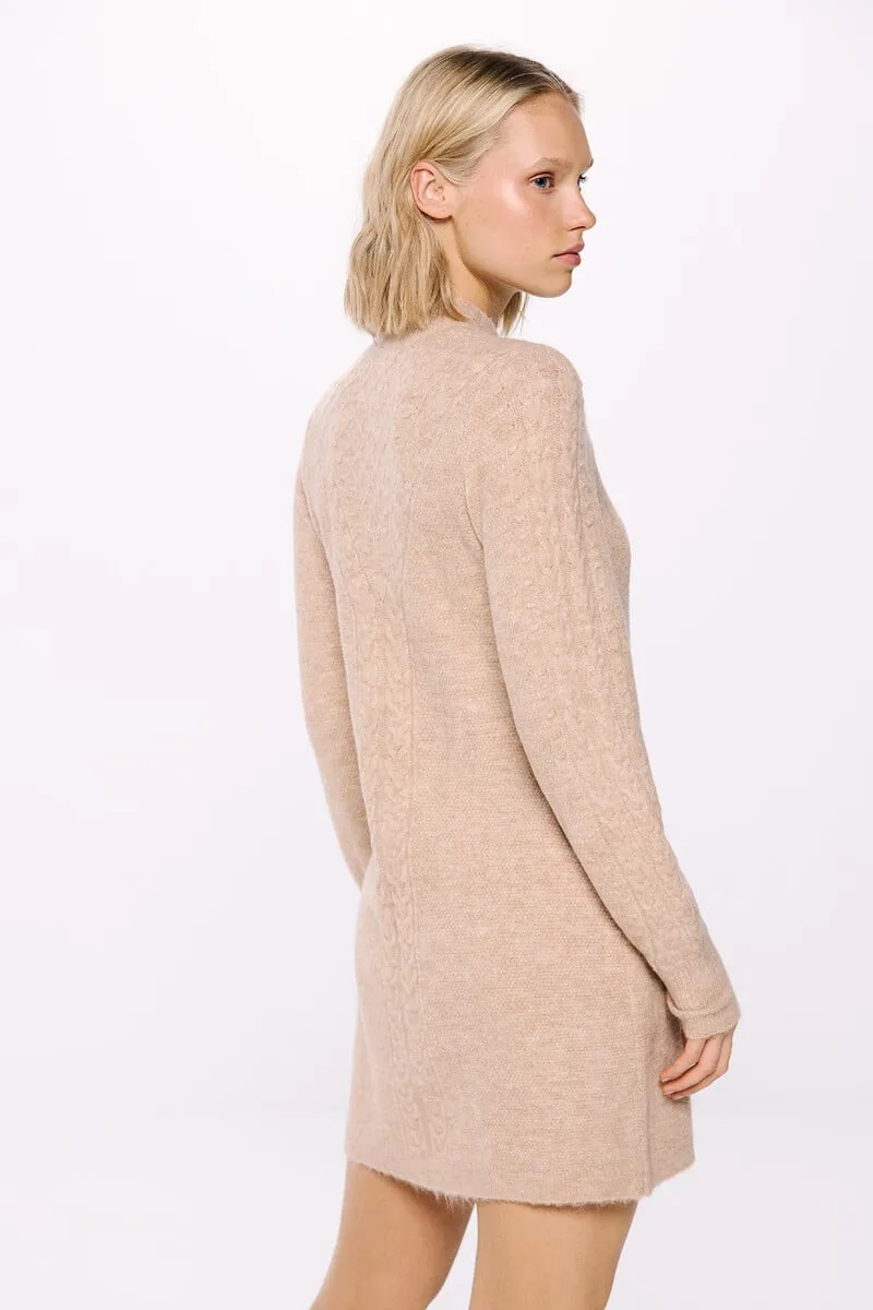 Short braided knit dress