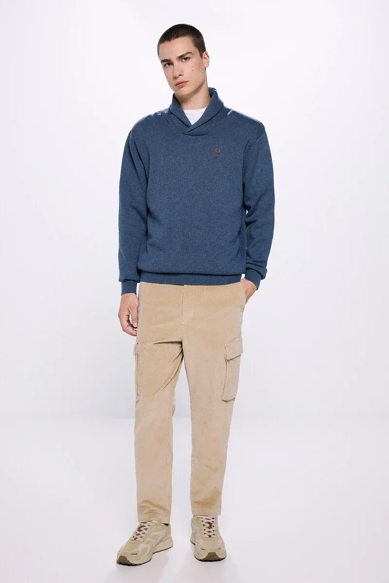 Tuxedo collar jersey