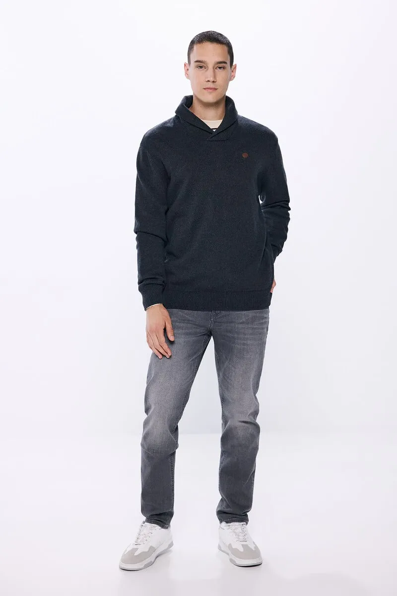 Tuxedo collar jersey