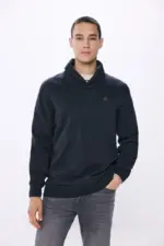 Tuxedo collar jersey