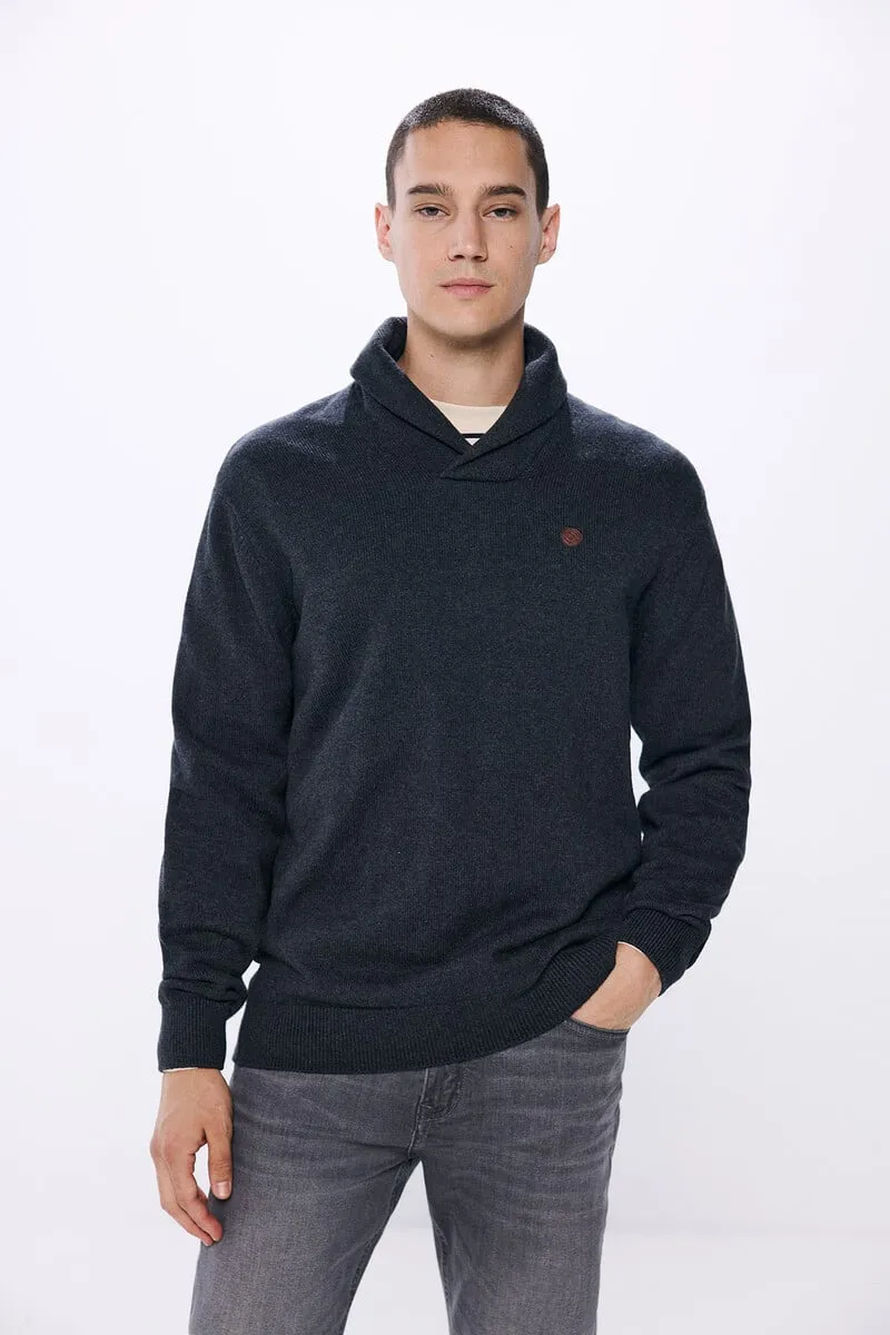 Tuxedo collar jersey