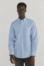 Plain non-iron + stain-resistant shirt
