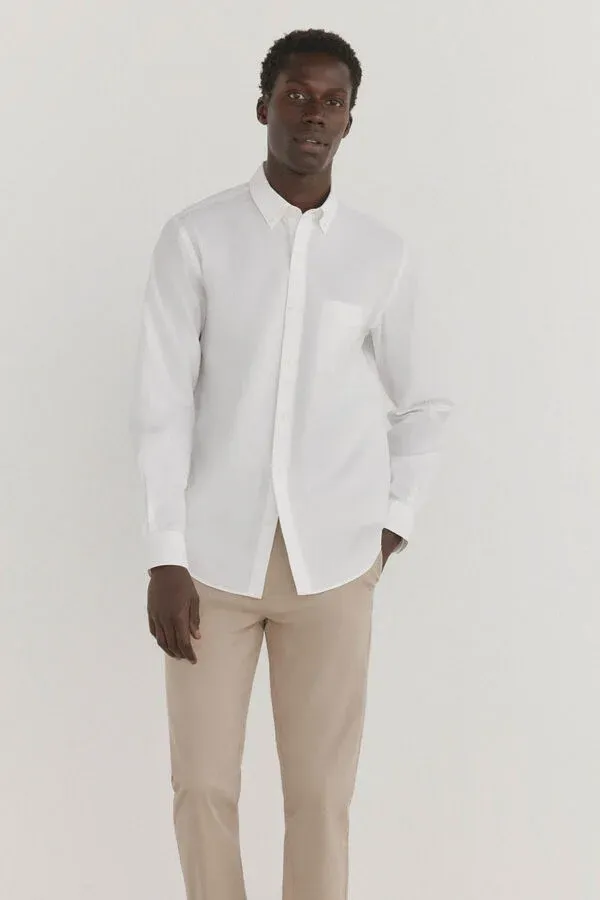 Plain non-iron + stain-resistant shirt